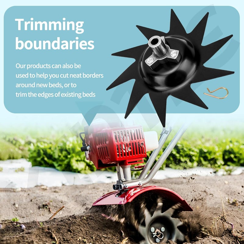 KINTLE 3222 Power Tiller Border Edger Attachment Compatible with M-antis Gardening, Not for The M-antis XP Tiller 3550 3558 Tiller Models - Image 4